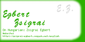egbert zsigrai business card